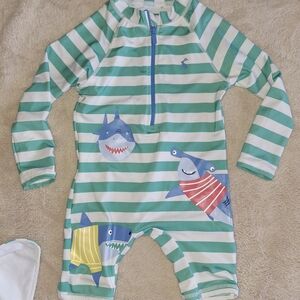 Joules Teal and White Swimsuit